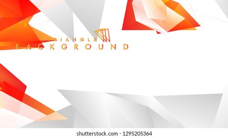 Background of geometric shapes. Colorful triangle pattern. Vector EPS 10. Vector illustration. red yellow orange , gray