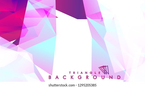 Background of geometric shapes. Colorful triangle pattern. Vector EPS 10. Vector illustration. purple, pink, blue