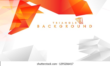 Background of geometric shapes. Colorful triangle pattern. Vector EPS 10. Vector illustration. red yellow orange , gray