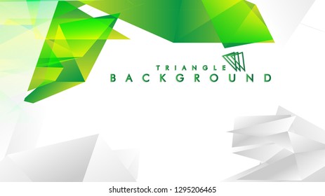 Background of geometric shapes. Colorful triangle pattern. Vector EPS 10. Vector illustration. green , yellow, gray , white