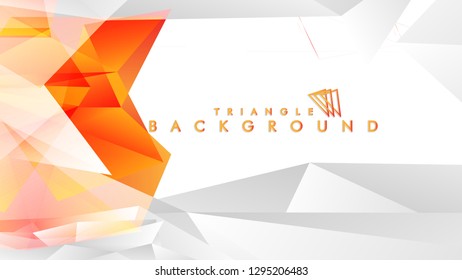 Background of geometric shapes. Colorful triangle pattern. Vector EPS 10. Vector illustration. red yellow orange , gray