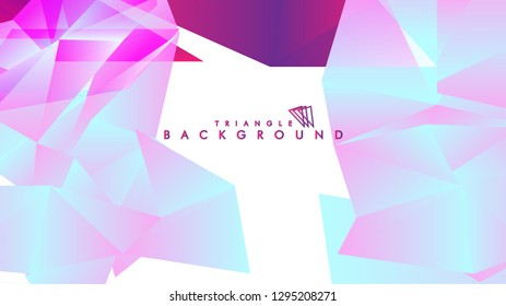 Background of geometric shapes. Colorful triangle pattern. Vector EPS 10. Vector illustration. purple, pink, blue
