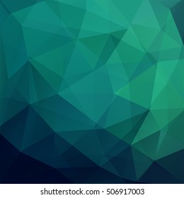 Background of geometric shapes. Dark green mosaic pattern. Vector EPS 10. Vector illustration