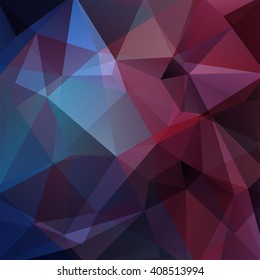 Background of geometric shapes. Dark mosaic pattern. Vector EPS 10. Vector illustration. Purple, blue colors. 