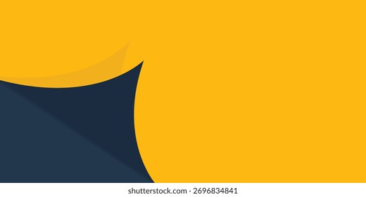 Formas geométricas de fondo. Papel de esquina doblado Gradiente amarillo 