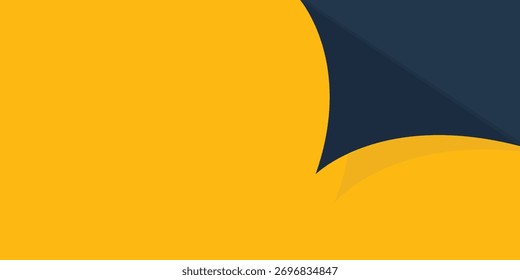Formas geométricas de plano de fundo. Papel de canto dobrado Gradiente amarelo 