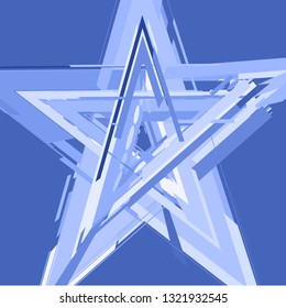 Background of geometric shapes in the form of stars on white