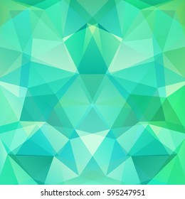 Background of geometric shapes. Green, blue colors. Mosaic pattern. Vector EPS 10. Vector illustration