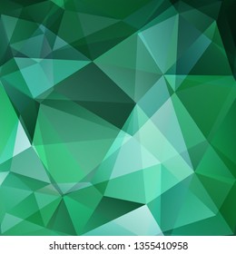 Background of geometric shapes. Green mosaic pattern. Vector EPS 10. Vector illustration