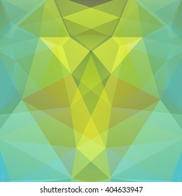 Background of geometric shapes. Green mosaic pattern. Vector EPS 10. Vector illustration. Green, yellow colors. 