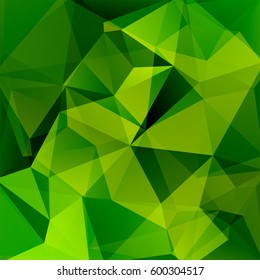 Background of geometric shapes. Green  mosaic pattern. Vector EPS 10. Vector illustration