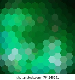 Background of geometric shapes. Green mosaic pattern. Vector EPS 10. Vector illustration