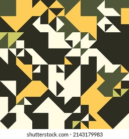 Fondo abstracto y sin inconvenientes de las formas geométricas Patrón haótico . Mosaico geométrico de triángulos, plantilla abstracta de polígono vectorial, ilustración de estilo deportivo extremo, gruñón, textura para tela textil
