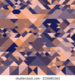 Seamless Abstract Background of Geometric Shapes Haotic Pattern. Geometric Mosaic of Triangles, Vector Polygon Abstract Template, Extreme Sport Style Illustration, Texture for Textile Fabric