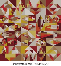 Seamless Abstract Background of Geometric Shapes Haotic Pattern. Geometric Mosaic of Triangles, Vector Polygon Abstract Template, Extreme Sport Style Illustration, Texture for Textile Fabric