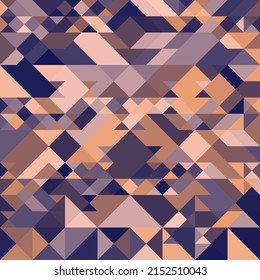 Seamless Abstract Background of Geometric Shapes Haotic Pattern. Geometric Mosaic of Triangles, Vector Polygon Abstract Template, Extreme Sport Style Illustration, Texture for Textile Fabric