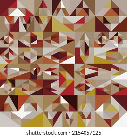 Seamless Abstract Background of Geometric Shapes Haotic Pattern. Geometric Mosaic of Triangles, Vector Polygon Abstract Template, Extreme Sport Style Illustration, Texture for Textile Fabric