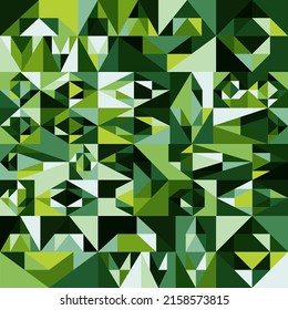 Seamless Abstract Background of Geometric Shapes Haotic Pattern. Geometric Mosaic of Triangles, Vector Polygon Abstract Template, Extreme Sport Style Illustration, Texture for Textile Fabric