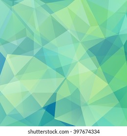 Background of geometric shapes. Light mosaic pattern. Vector EPS 10. Vector illustration. Green, blue colors. 