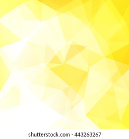 Background of geometric shapes. Light mosaic pattern. Vector illustration. Yellow, white colors. 