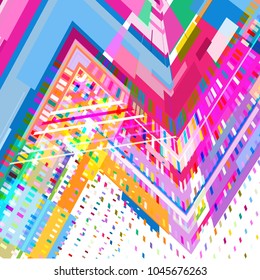 Background from geometric shapes for logo