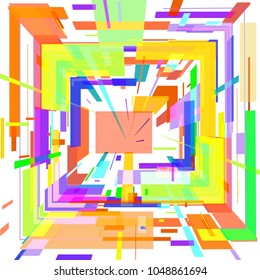 Background from geometric shapes for logo
