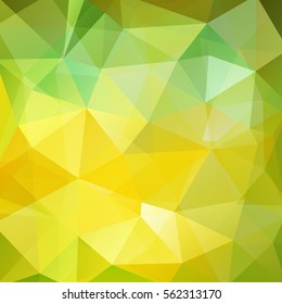 Background of geometric shapes. Mosaic pattern. Vector EPS 10. Vector illustration. Yellow, green colors