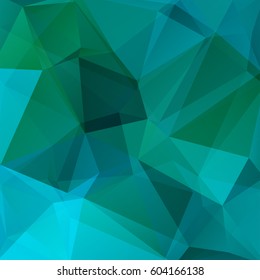Background of geometric shapes. Mosaic pattern. Vector EPS 10. Vector illustration. Green, blue colors. 