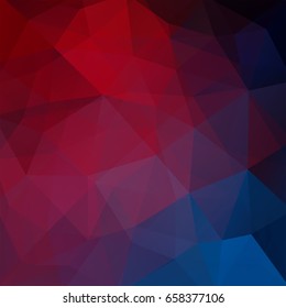 Background of geometric shapes. Mosaic pattern. Vector EPS 10. Vector illustration. Red, blue, purple, black colors.