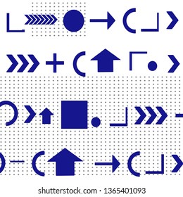 Background of geometric shapes on a white background
