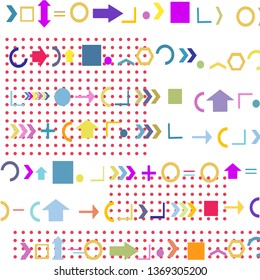 Background of geometric shapes on a white background