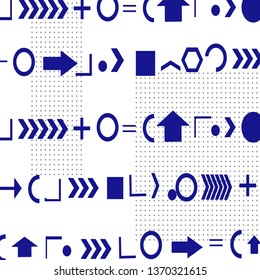 Background of geometric shapes on a white background