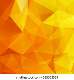 Background of geometric shapes. Orange  mosaic pattern. Vector EPS 10. Vector illustration