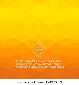 Background of geometric shapes with a place for text. Colorful mosaic banner. Dark vector background. 