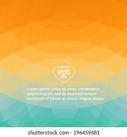 Background of geometric shapes with a place for text. Colorful mosaic banner. Dark vector background. 