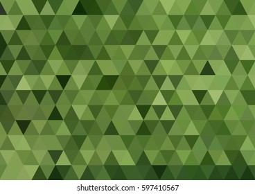 Background of geometric shapes. Polygon background. Green mosaic pattern. 
