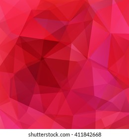 Background of geometric shapes. Red mosaic pattern. Vector EPS 10. Vector illustration. Red, pink, purple colors. 
