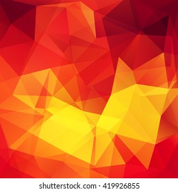 Background of geometric shapes. Red mosaic pattern. Vector EPS 10. Vector illustration. Red, yellow, orange colors. 