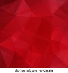 Background of geometric shapes. Red mosaic pattern. Vector illustration