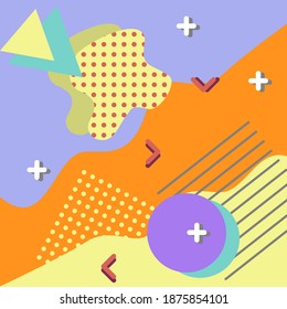 Background with geometric shapes. Retro design. Vector illustration.