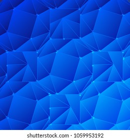 Background of geometric shapes. Retro triangle background. Colorful mosaic pattern. - low poly background of triangles in blue colors background. Illustration Vector design digital technology concept.