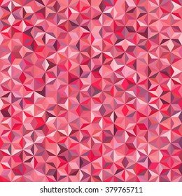 Background of geometric shapes. Seamless mosaic pattern. Vector illustration. Pink, white colors. 