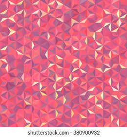 Background of geometric shapes. Seamless mosaic pattern. Vector illustration. Pink colors. 