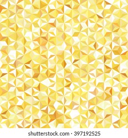 Background of geometric shapes. Seamless mosaic pattern. Vector illustration. Yellow, white colors. 