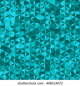 Background of geometric shapes. Seamless mosaic pattern. Vector illustration. Blue color. 