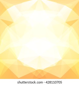 Background of geometric shapes. yellow mosaic pattern. Vector EPS 10. Vector illustration.  Yellow, white, orange colors. 