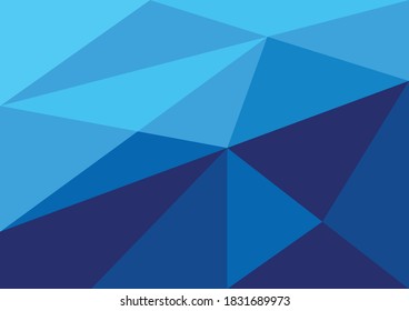 Hintergrund der geometrischen dreieckigen blauen Farbe