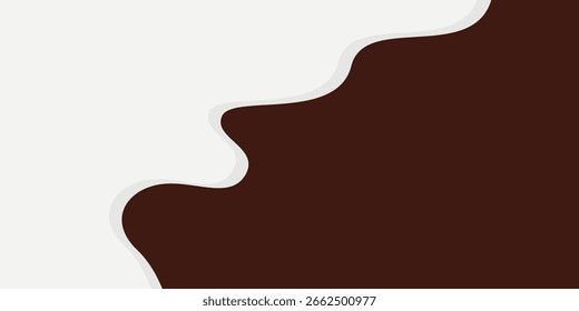 Hintergrund geometrische Wellen Formen abstrakt. Braune und weiße Farbdiagonale. Schokolade