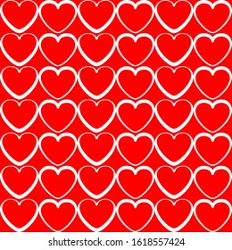 Background with geometrical heart motifs. Seamless pattern Valentines background. Vector illustration