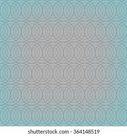 Background with geometrical pattern of circles, blue background  for banknote, ticket, certificate